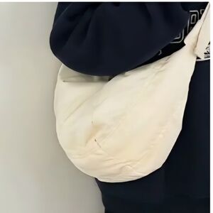 Cream Crescent Crossbody Women's Bag